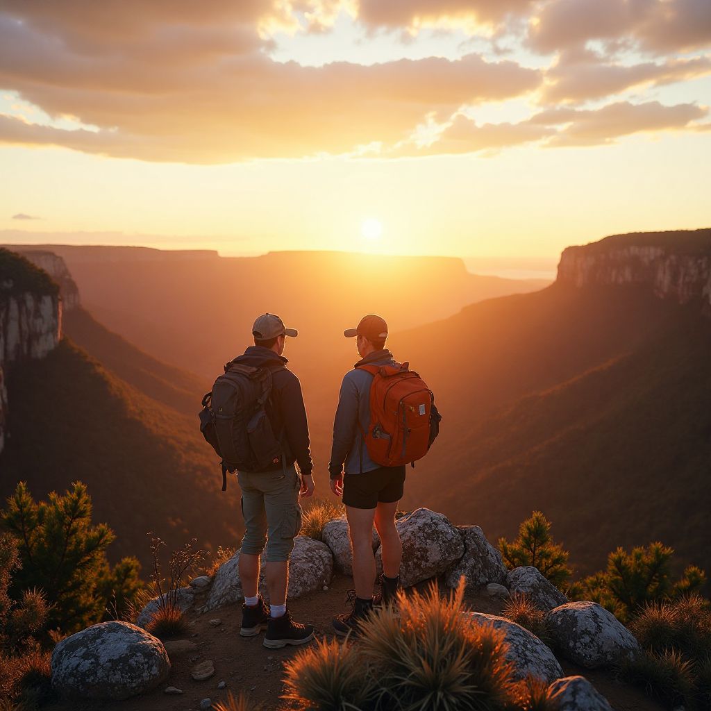 HikeQuest Trails founders on mountain summit